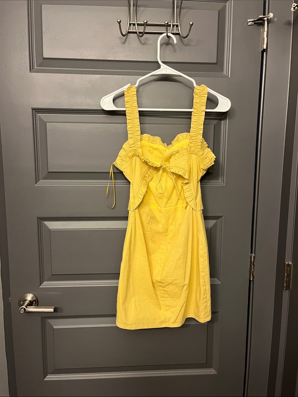 Women’s Yellow Ruffle-Strap Dress - Picture 3 of 3